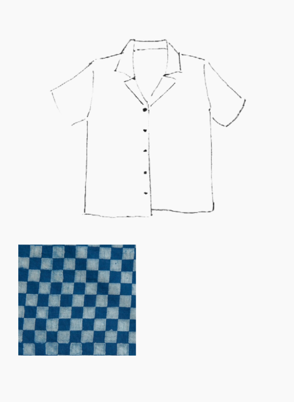 Khalil Ananta Top - Natural Indigo