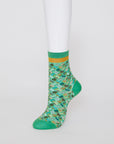Antipast Dancing Tulips Mid Socks - Green