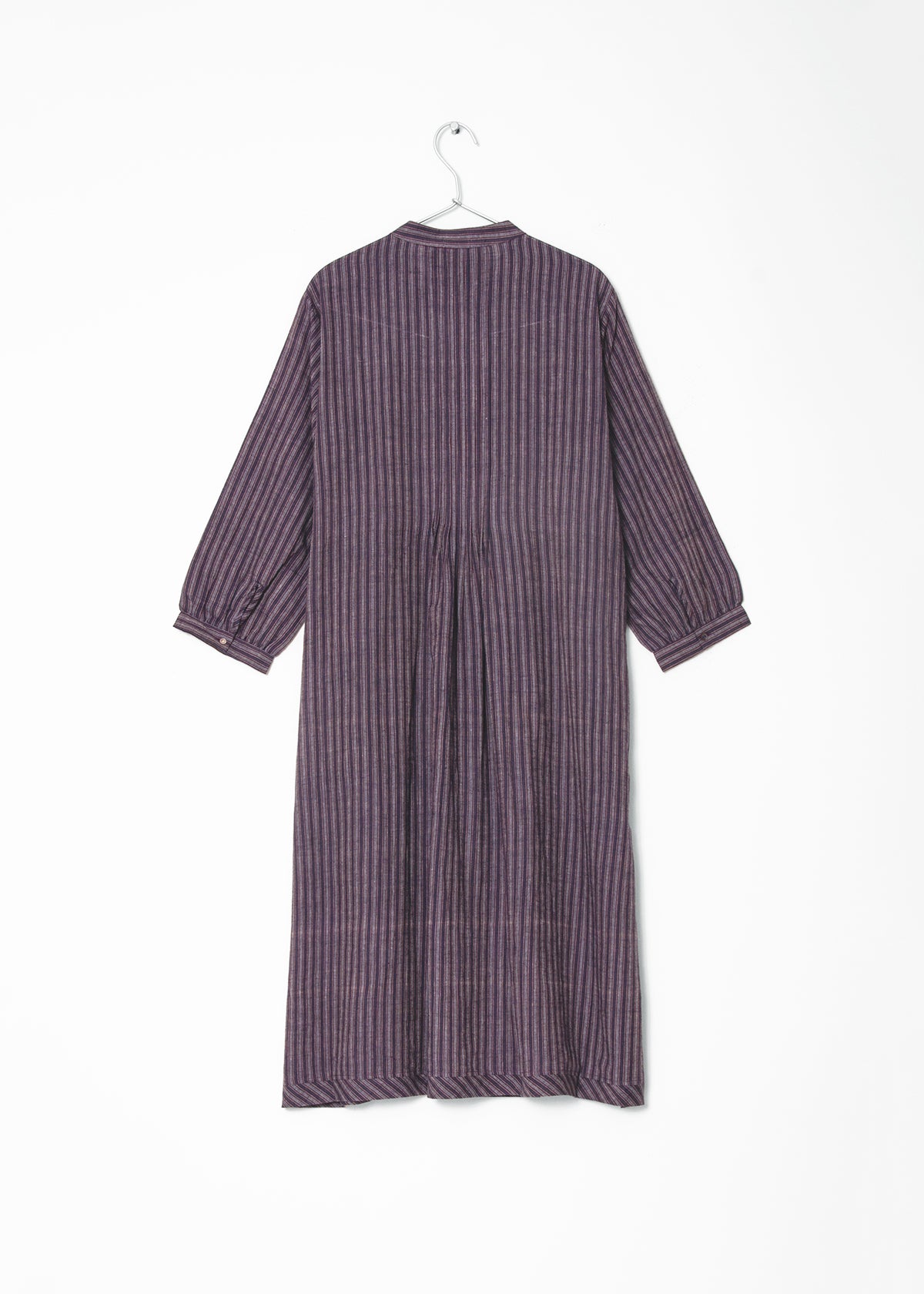 Aditi Ticking Stripe Dress - Blue/Maroon