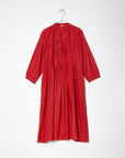 Aditi Tiny Checks Dress  - Red