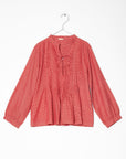 Alma Tiny Checks Top - Red