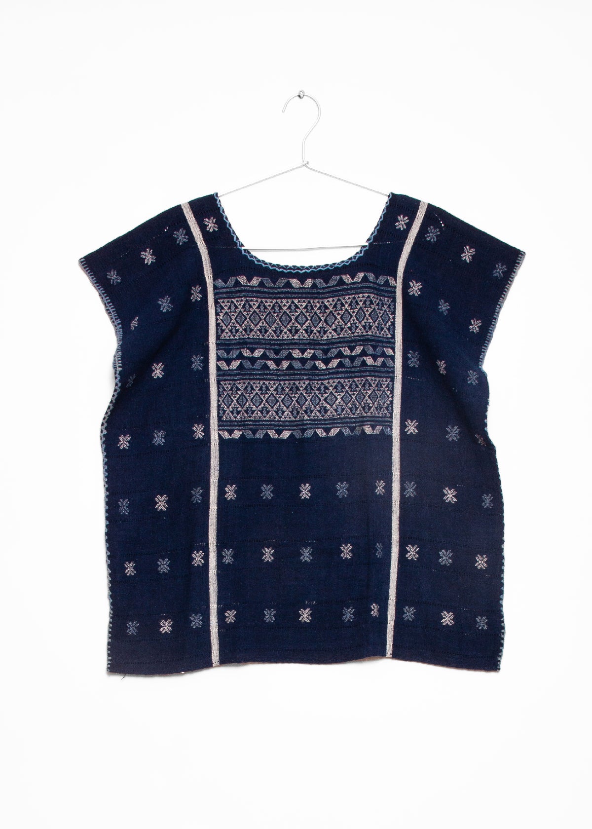 Amuzgo Top Natural Indigo
