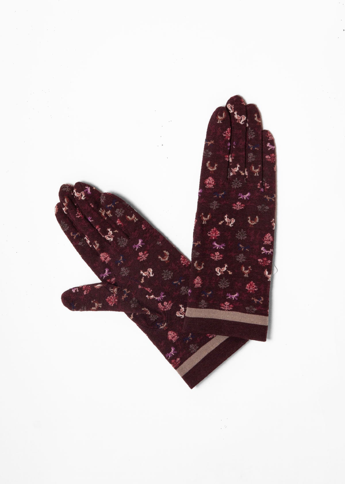 Antipast Sock Knit Gloves 737 - Wine