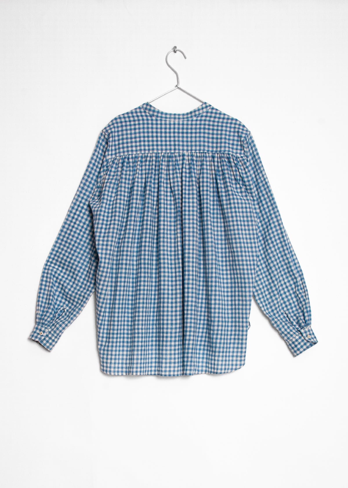 Bheeti Tie Dye Checks Top - Lake