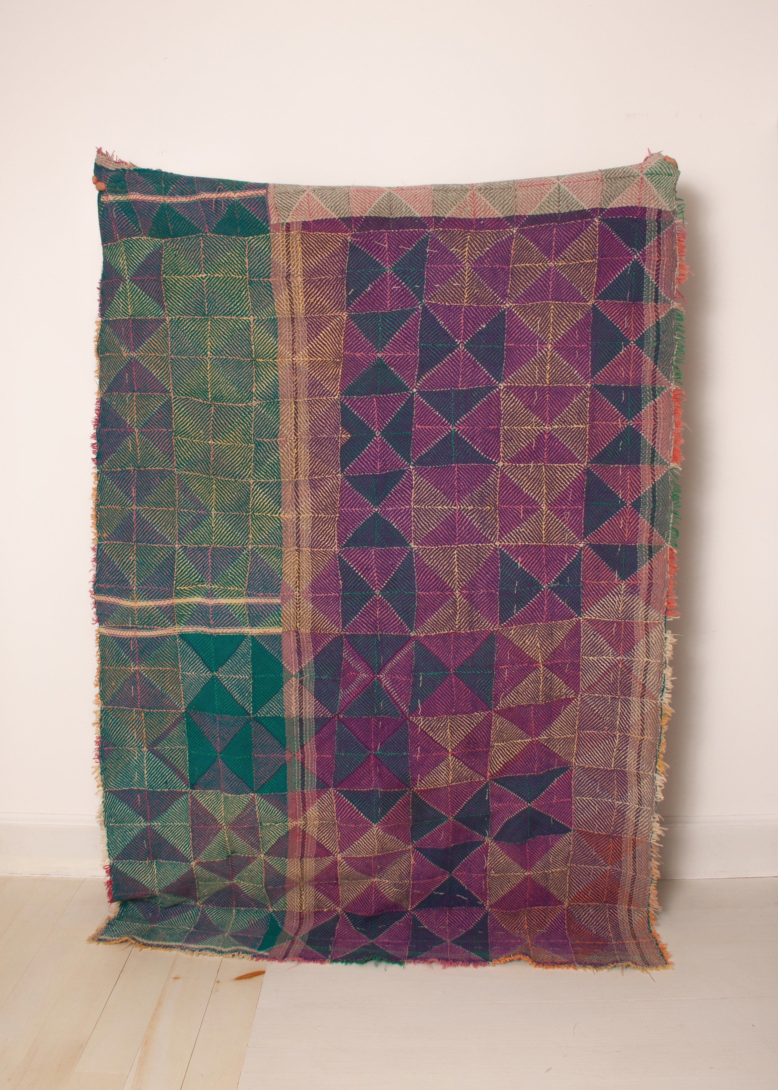 Vintage Dowry Kantha Blanket,