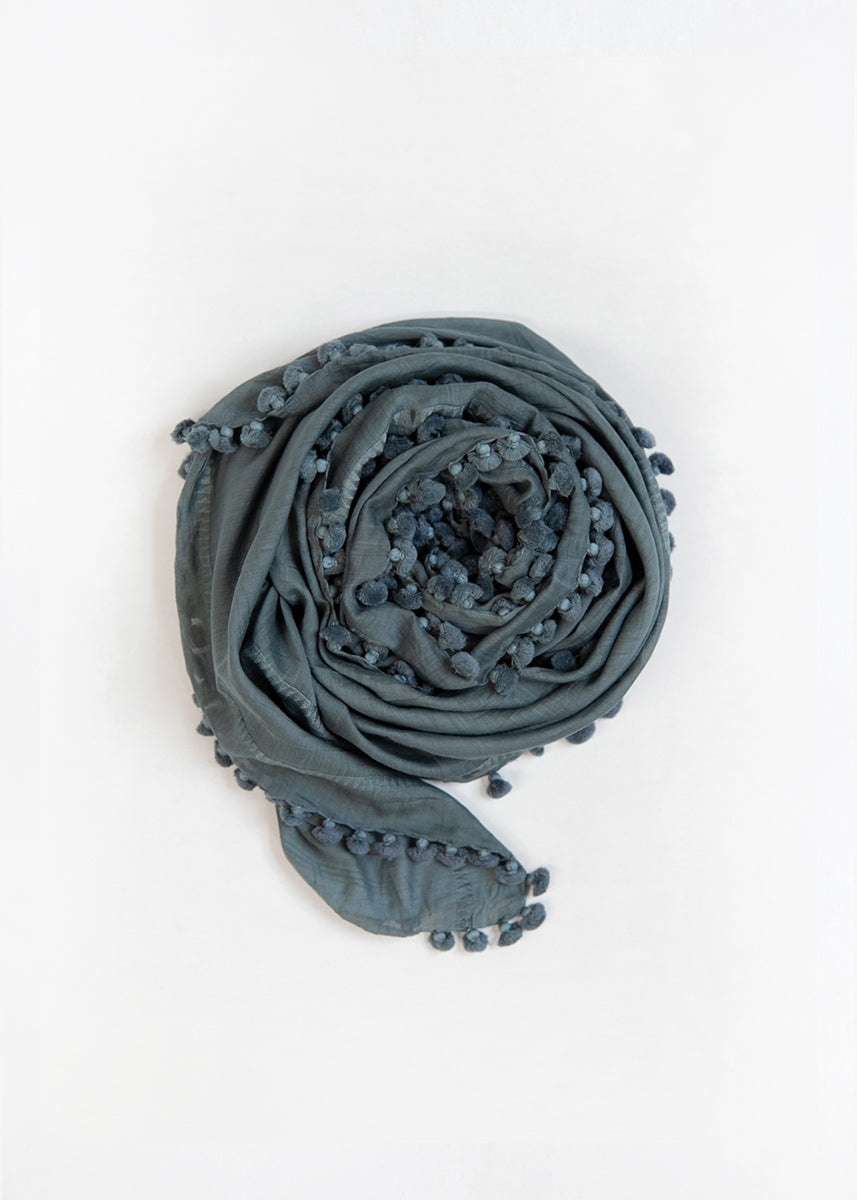 Dupatta Plain Shawl, Slate