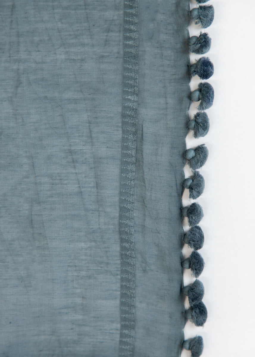 Dupatta Plain Shawl, Slate
