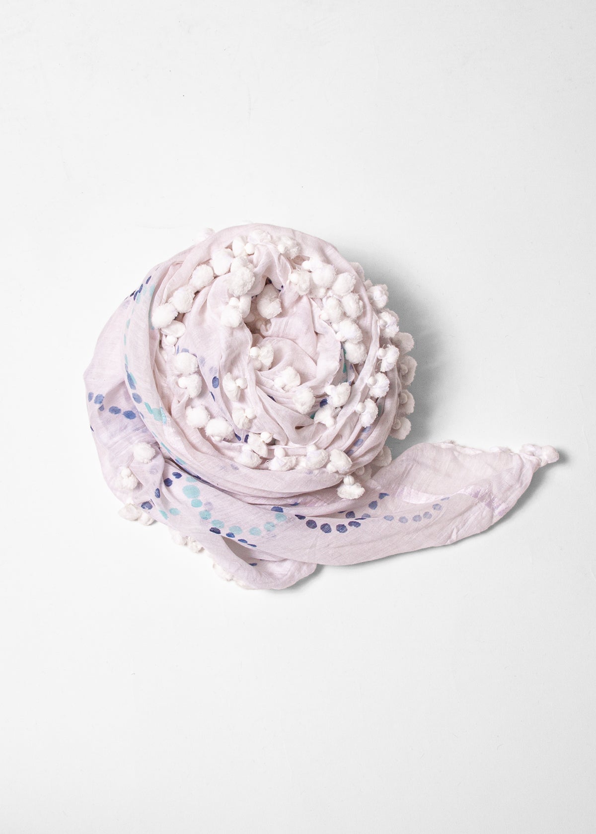 Dupatta Meha Hand Painted - Blue Dots