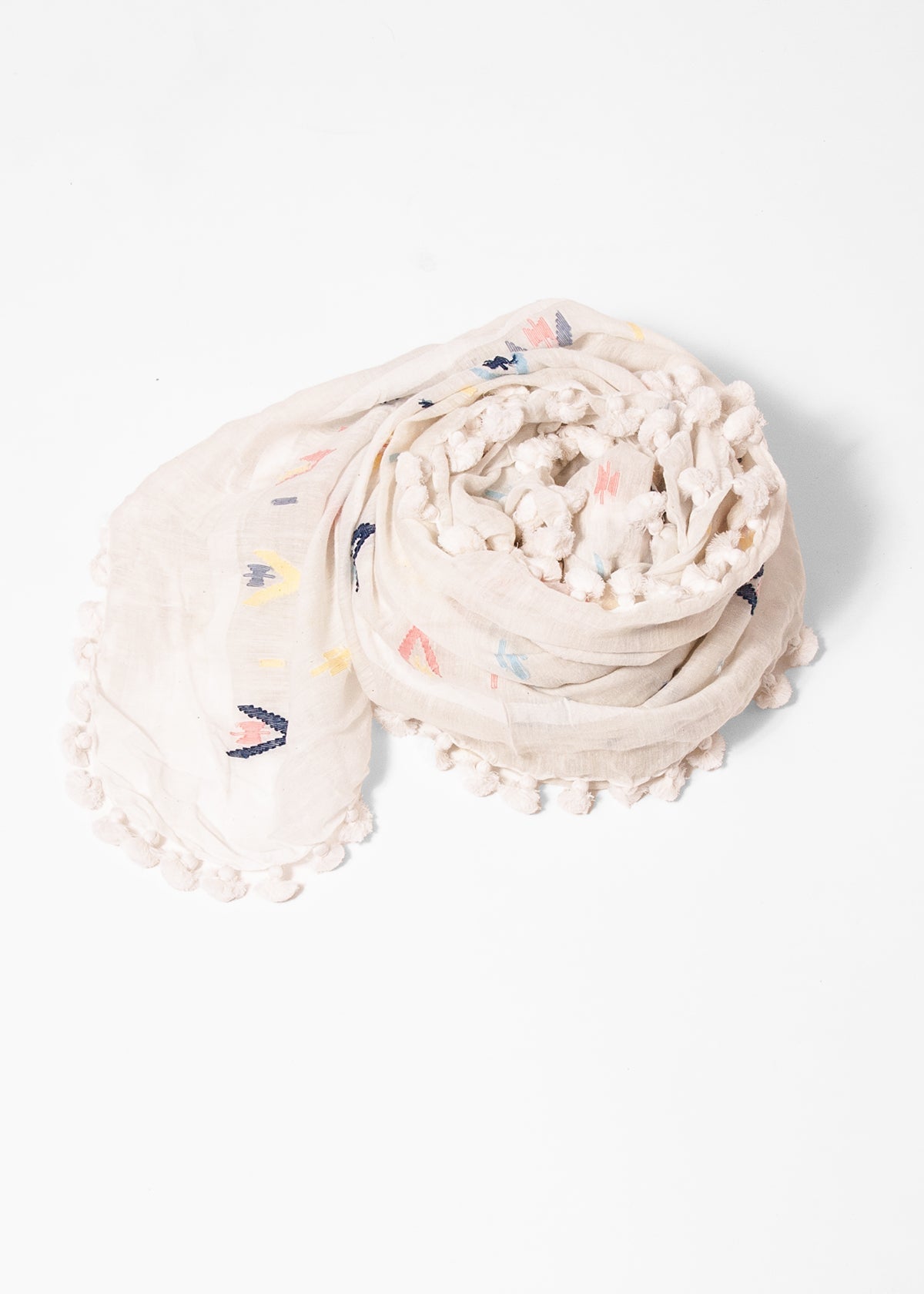 Dupatta Fragment Jamdani - White