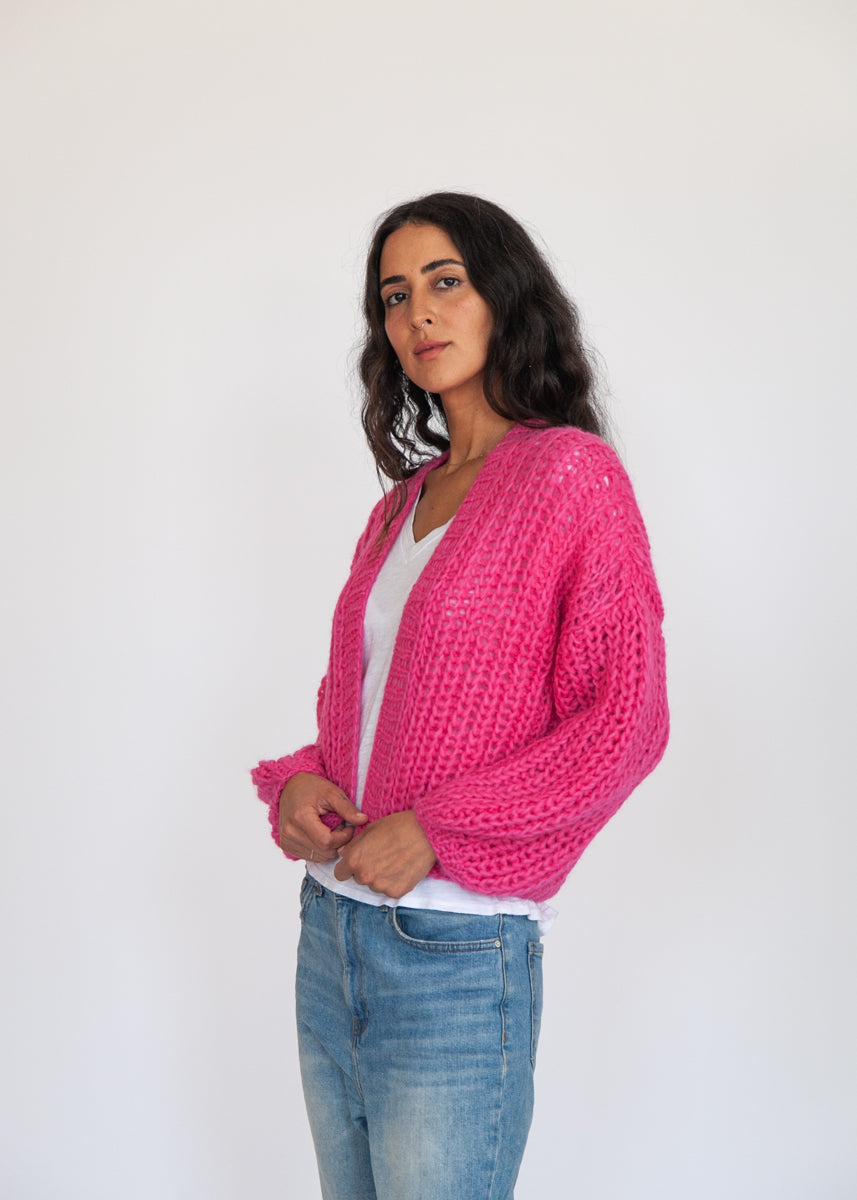 Hilma Pujpu Cardigan, Fuchsia