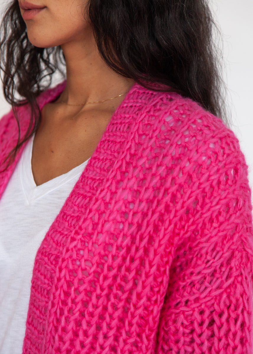 Hilma Pujpu Cardigan, Fuchsia