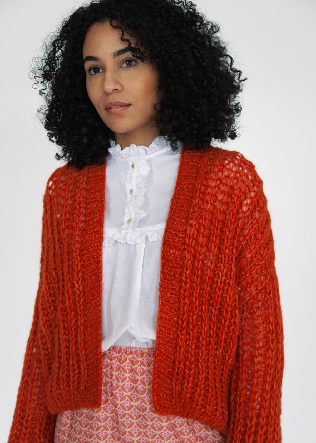 Hilma Pujpu Cardigan, Rust