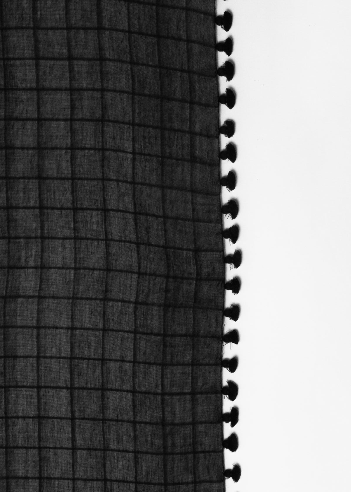 Dupatta Maira Woven Checks - Black