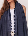 Dupatta Maira Woven Checks - Blue