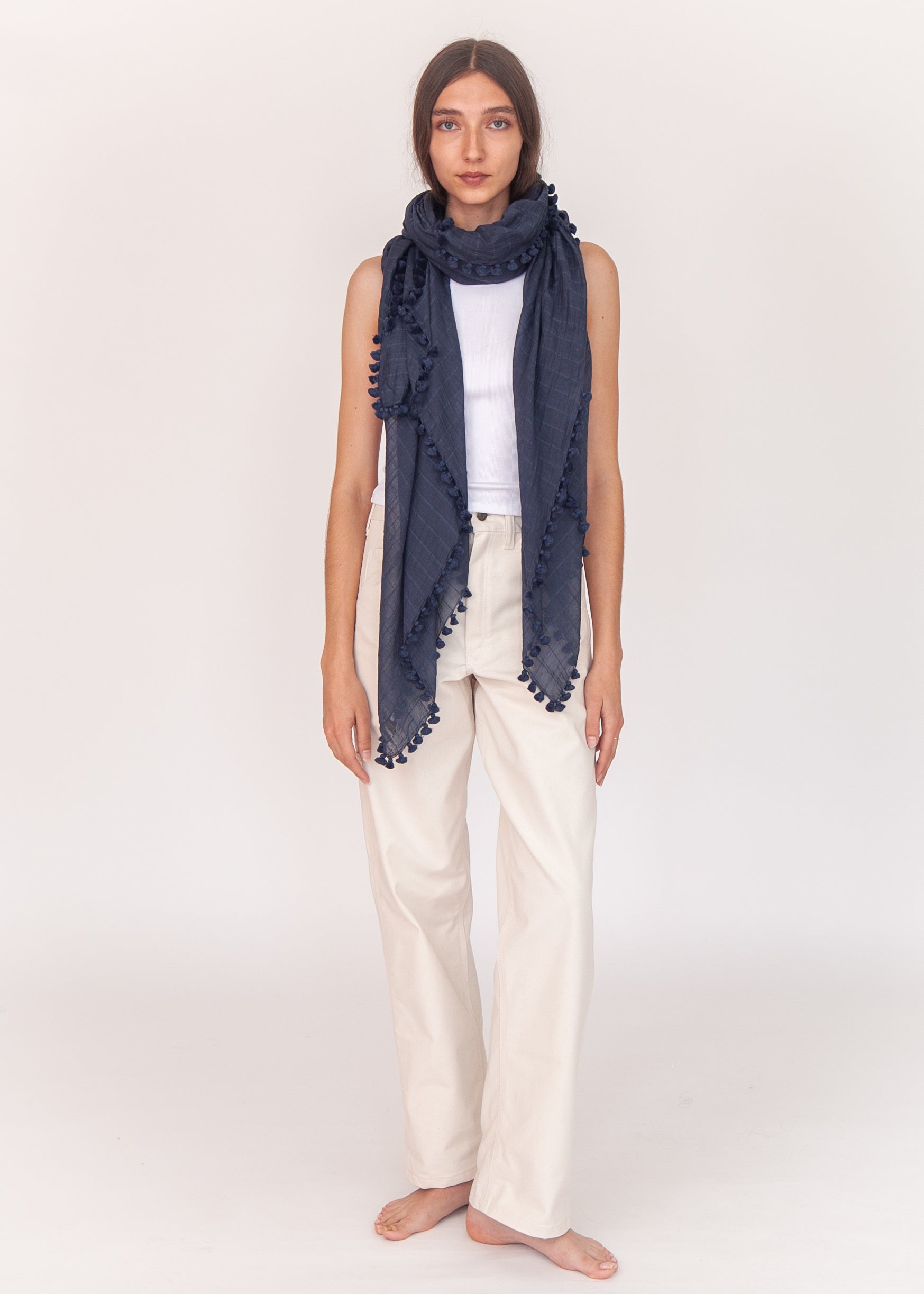 Dupatta Maira Woven Checks - Blue