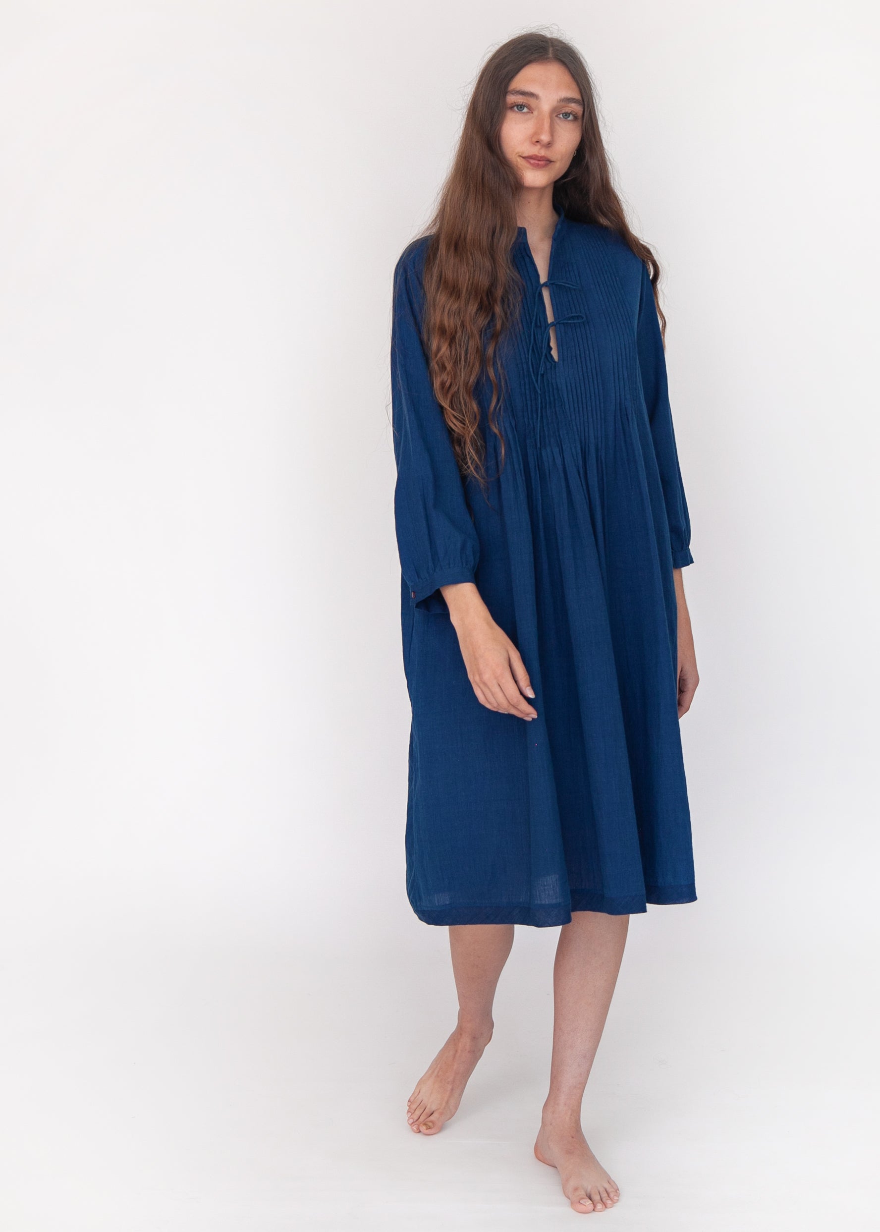 Aditi Natural Indigo Dress