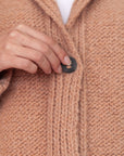 Huacaya Alpaca Cardigan, Peach