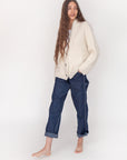 Huacaya Alpaca Cardigan, Natural