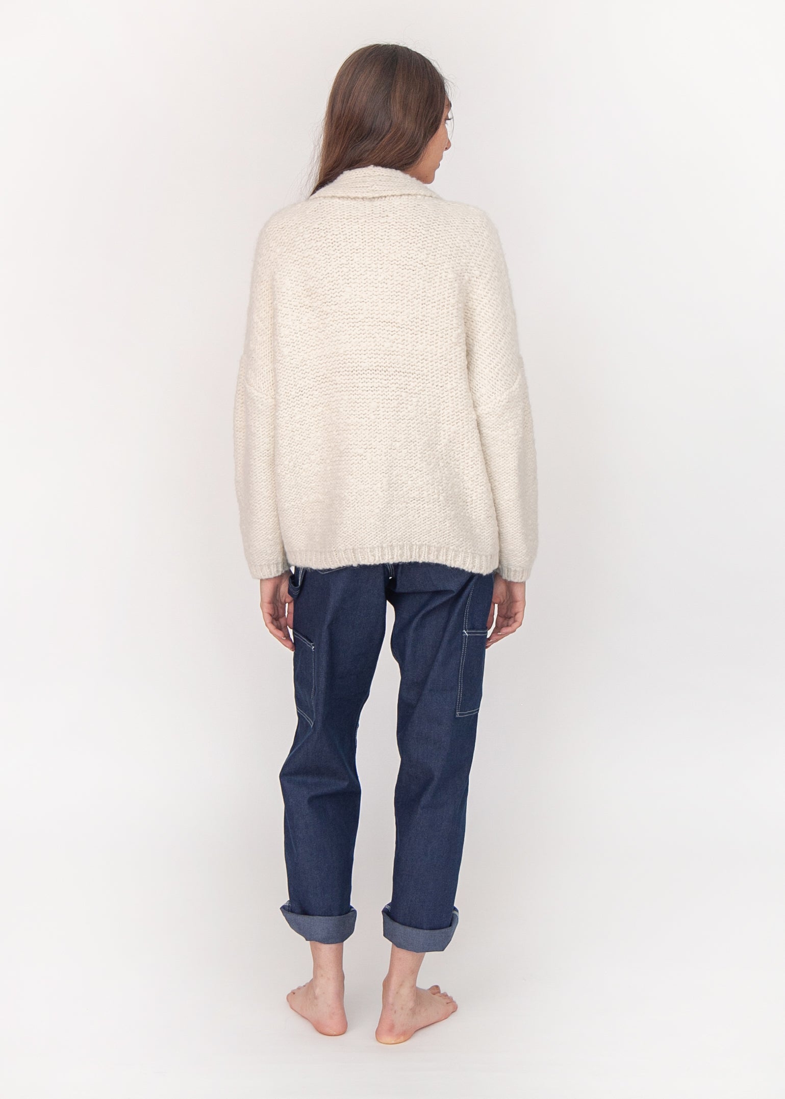 Huacaya Cardigan, Natural