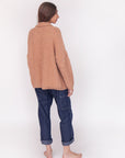 Huacaya Cardigan Peach