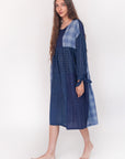Olimpia Patchwork Dress - Natural Indigo