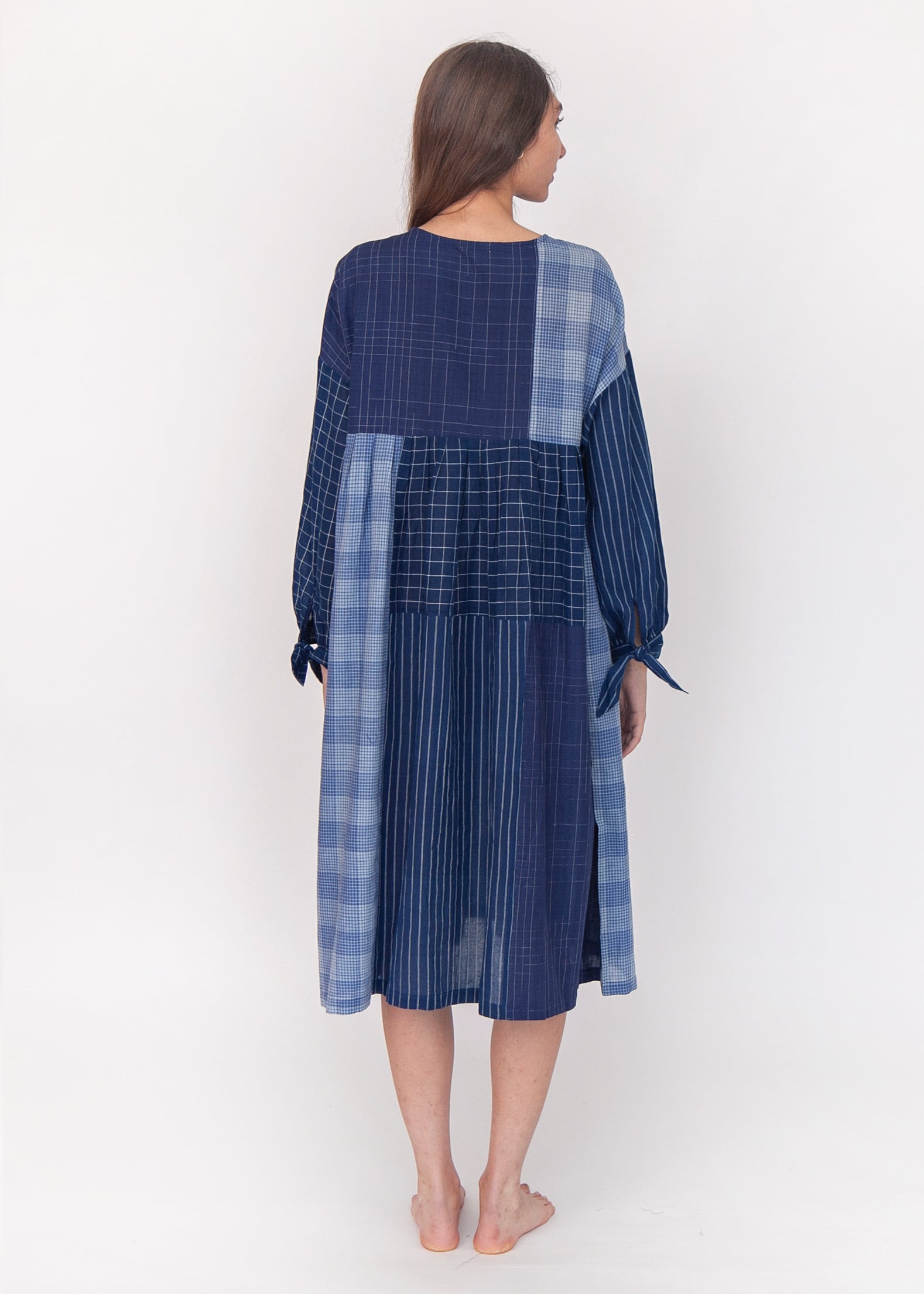 Olimpia Patchwork Dress - Natural Indigo