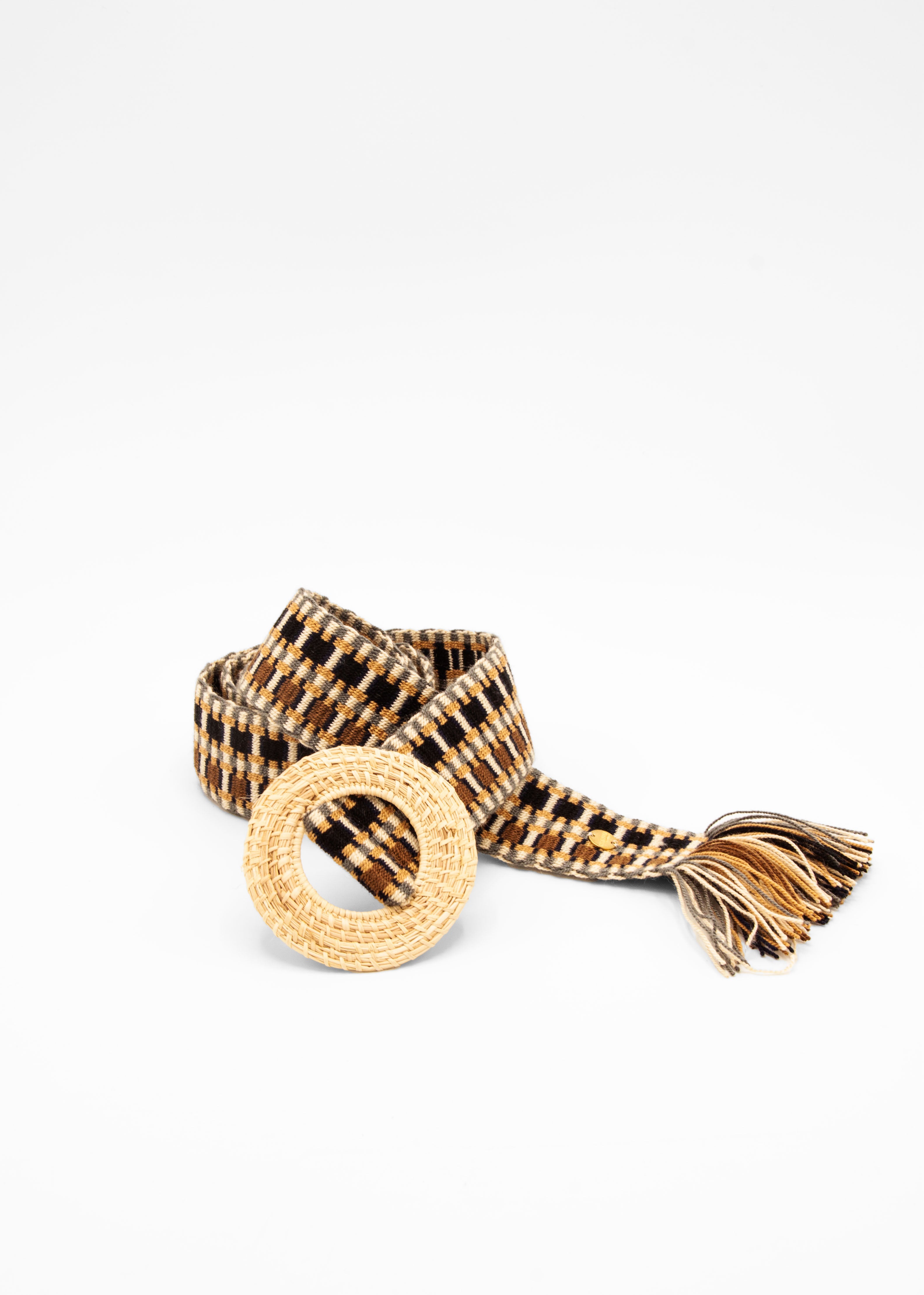 Guanabana Iraca Buckle Belt Grey/Brown