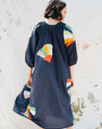 Nikki Chasin Ballad Fan Patch Dress - Navy