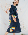 Nikki Chasin Ballad Fan Patch Dress - Navy