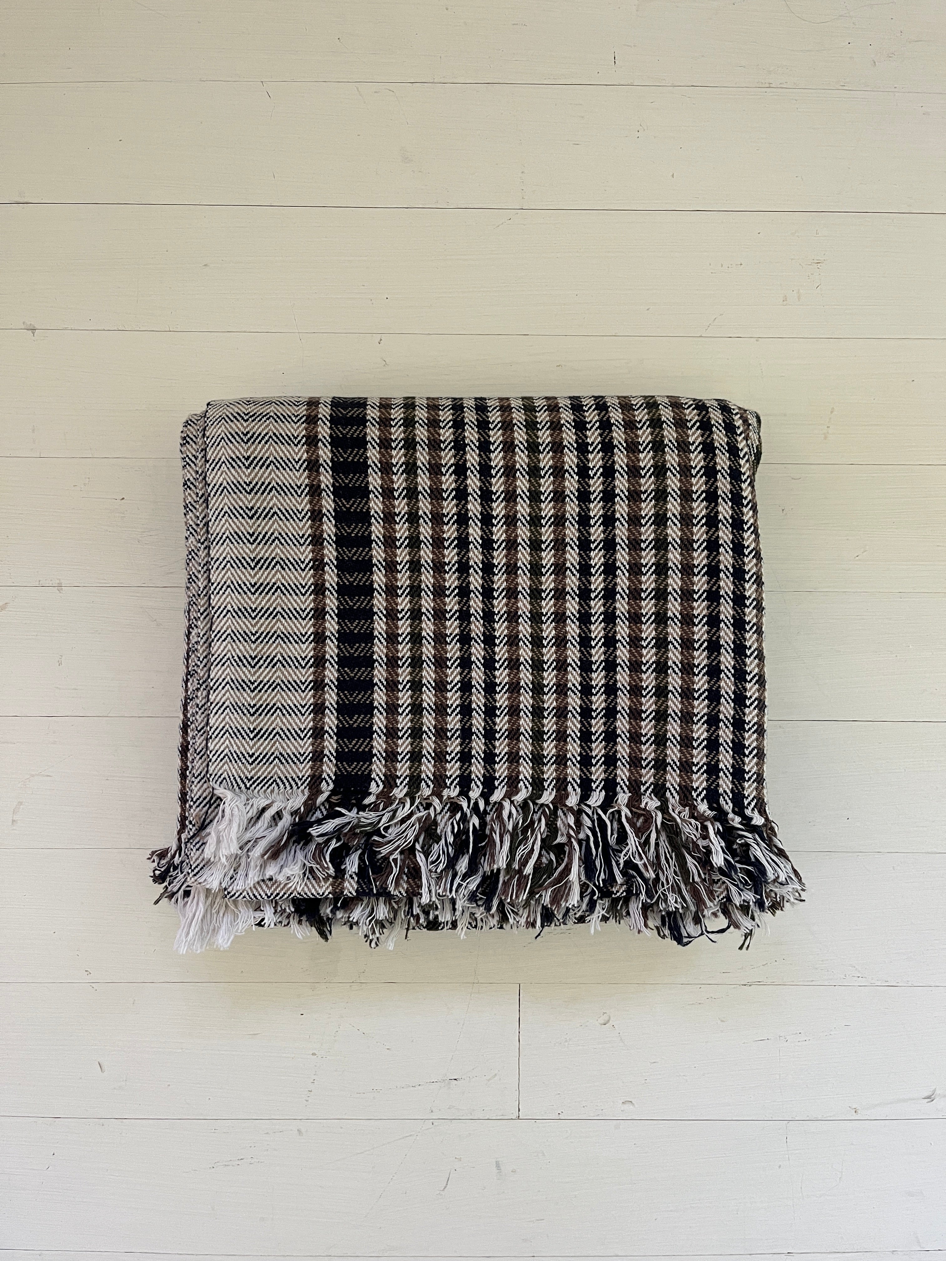 Khadi Blanket Blue Checks