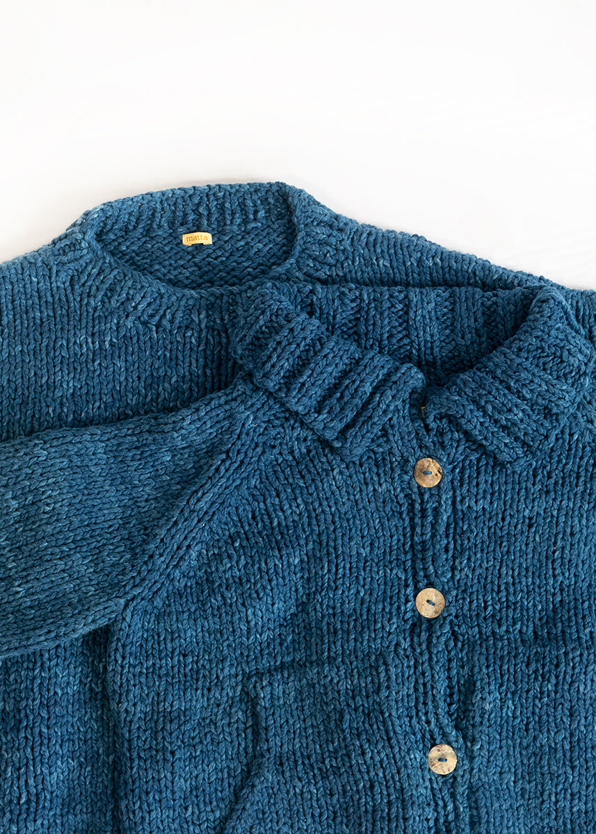 Emma Indigo Cardigan Sweater