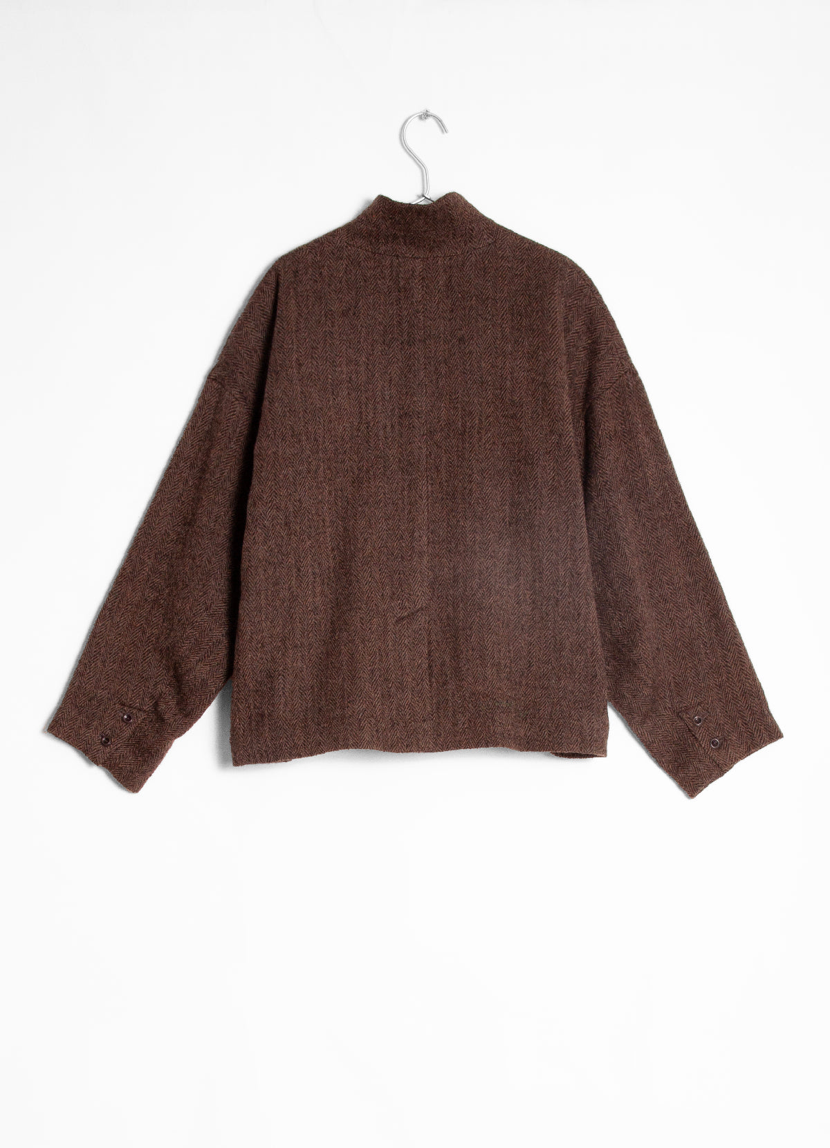 Ichi Antiquites Herringbone Jacket - Brown