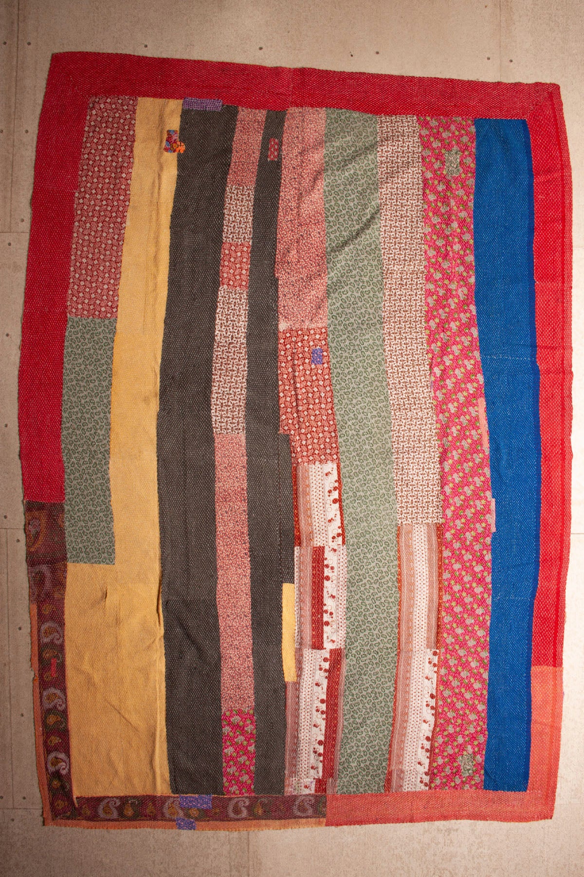 Vintage Dowry Kantha Blanket,