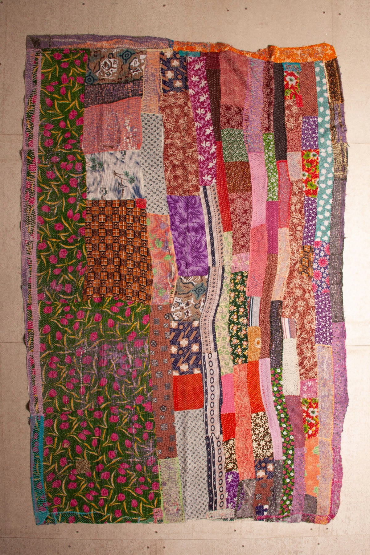 Vintage Dowry Kantha Blanket,