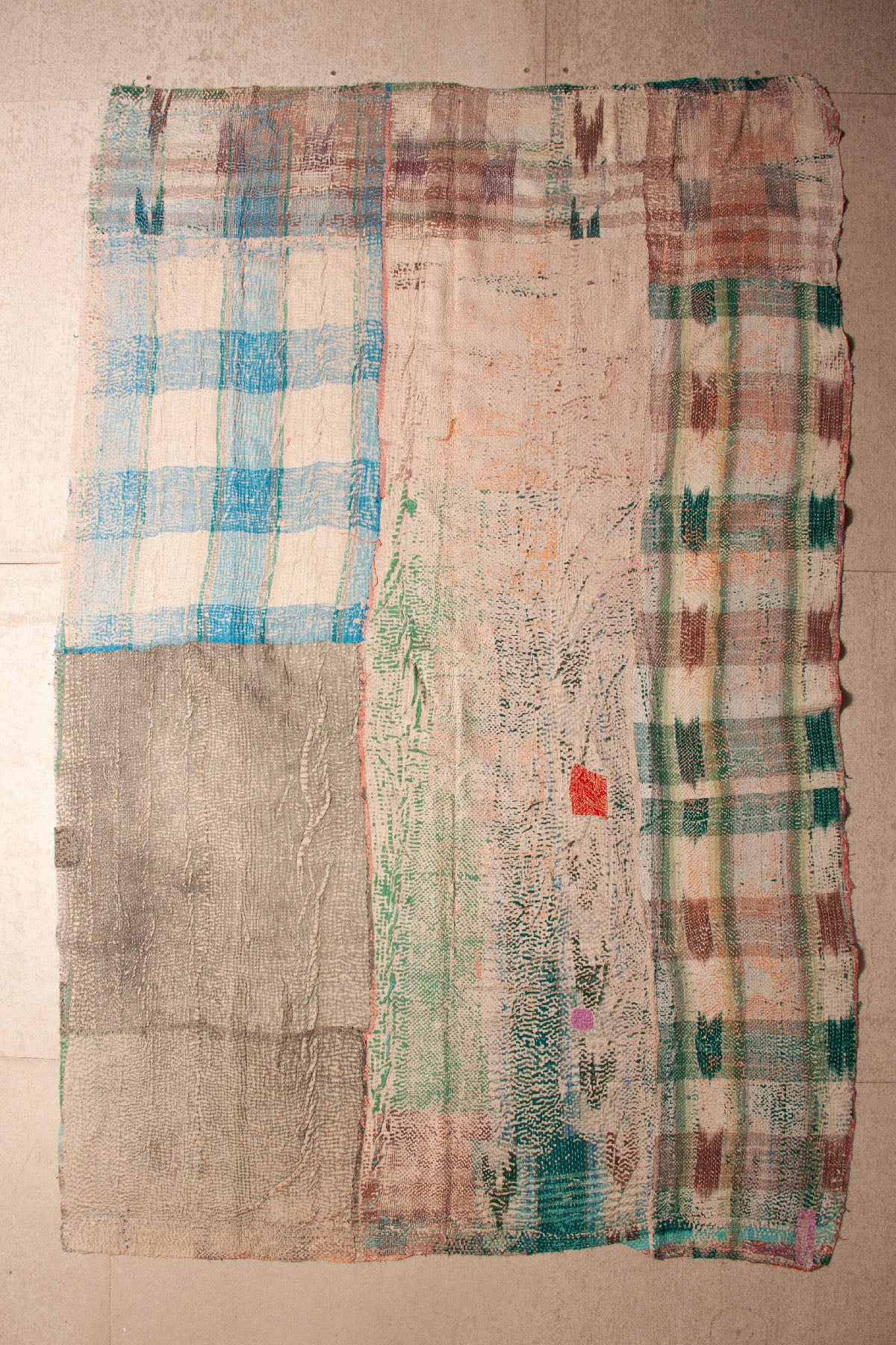 Vintage Dowry Kantha Blanket,