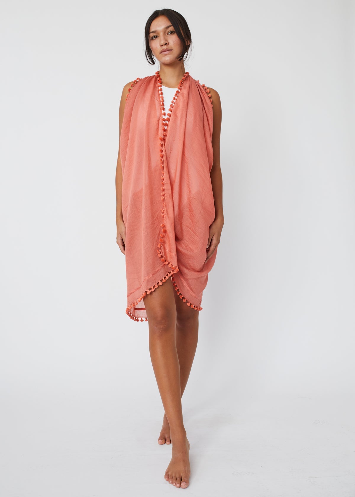 Dupatta Plain Shawl, Emberglow