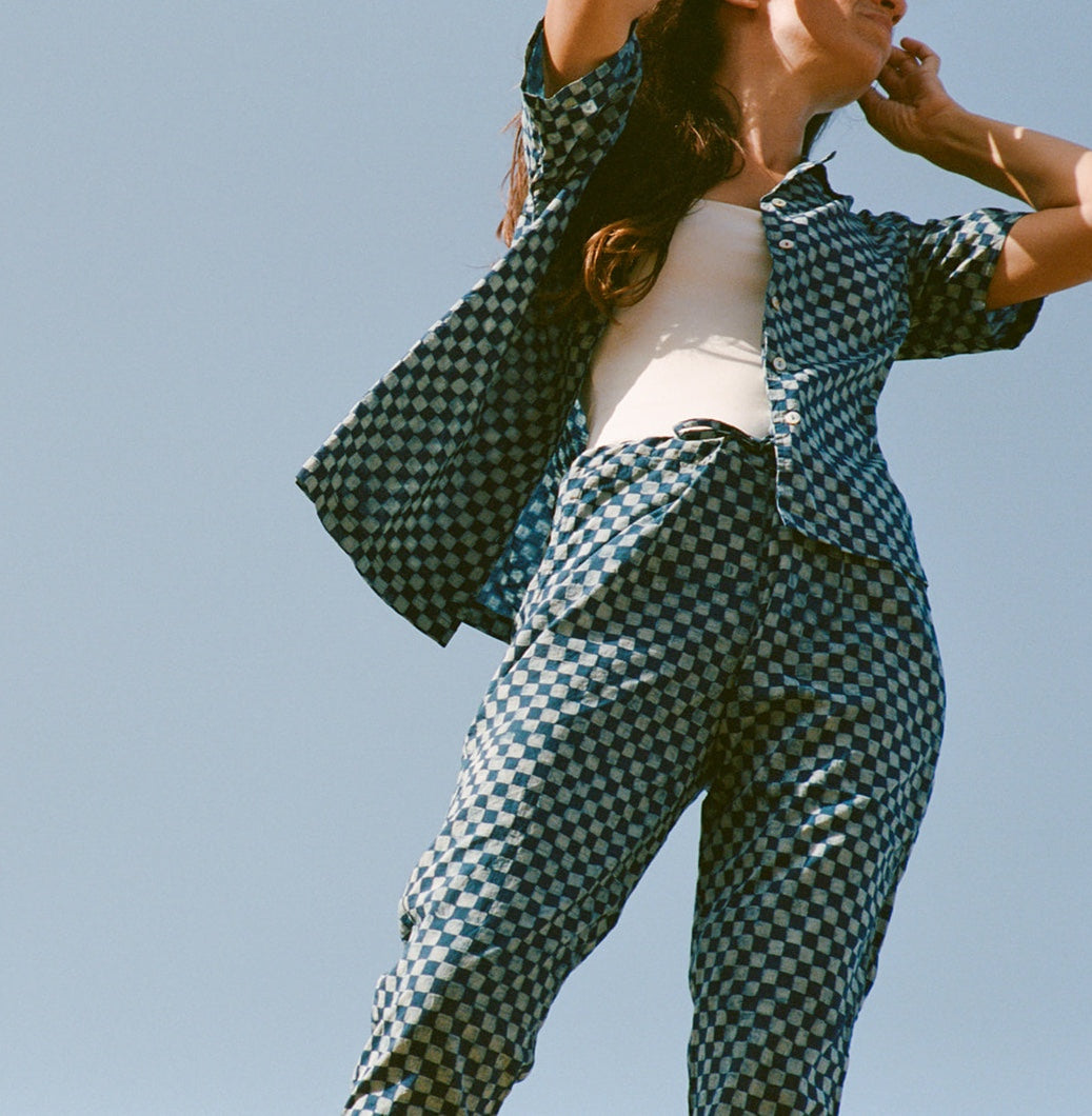 Khalil Ananta Top - Natural Indigo