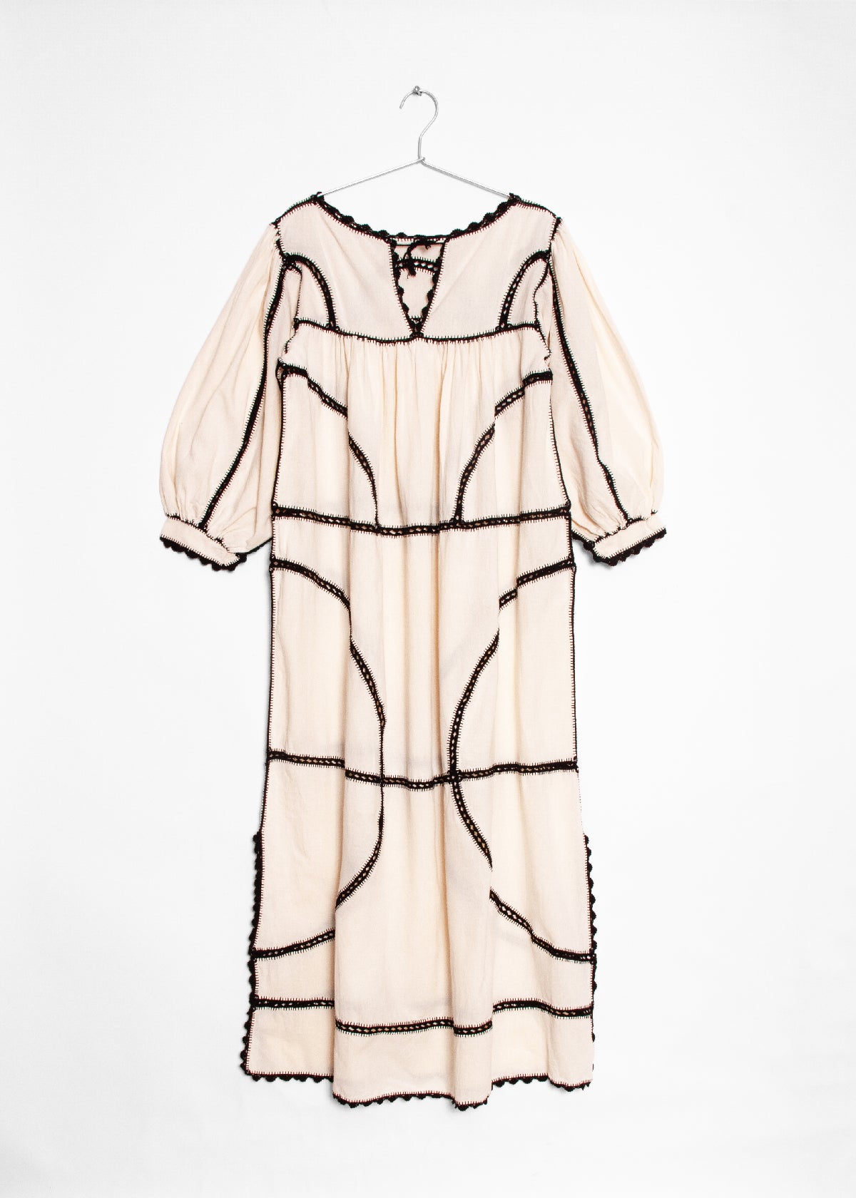 Montanita Long Dress - Black on Natural