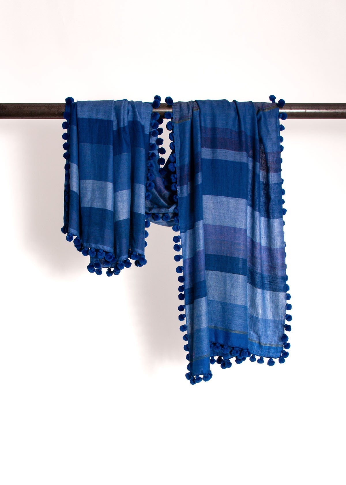 Dupatta Noor Special Shawl - Blue Stripes