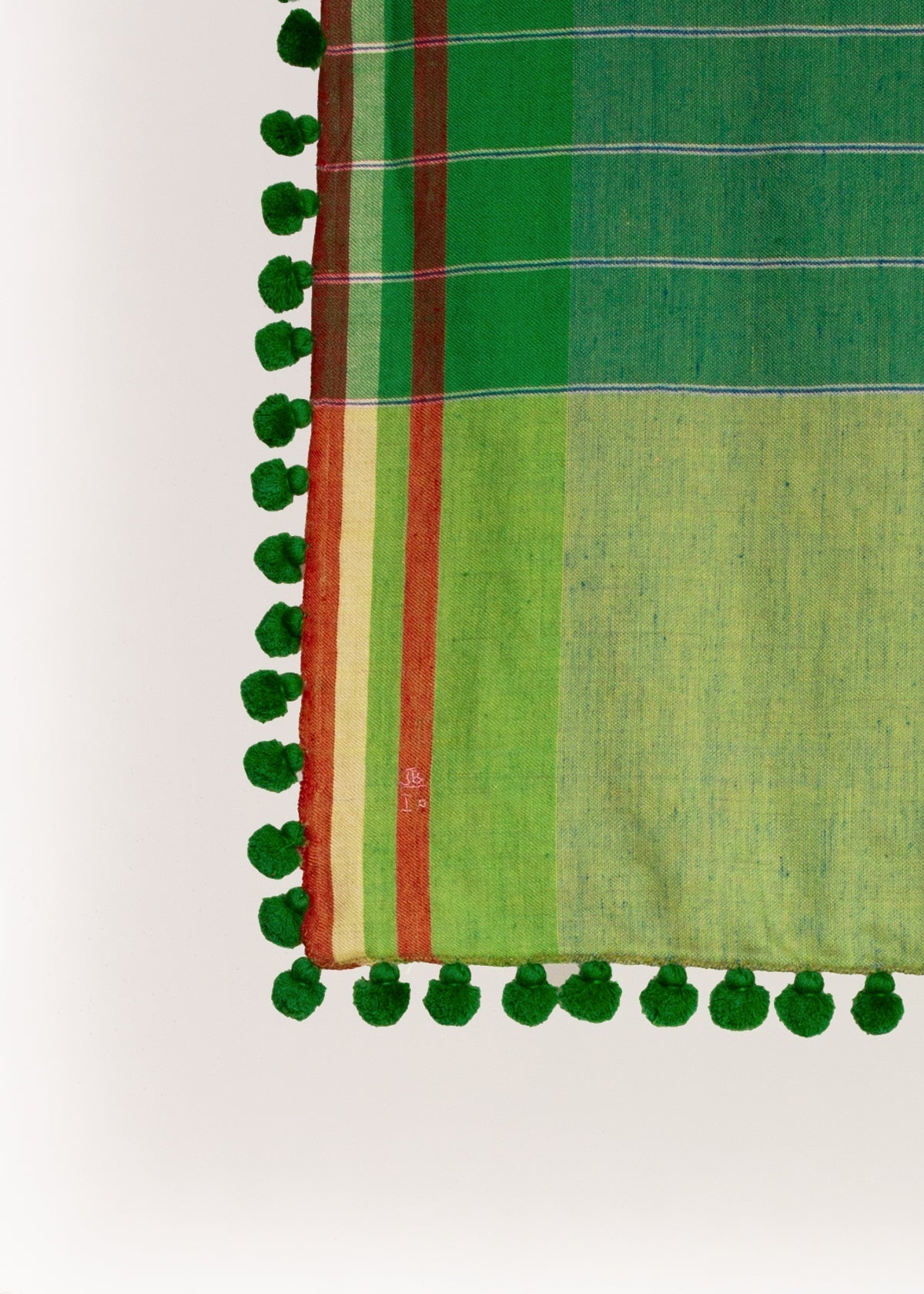 Dupatta Noor Special Shawl - Greens Multi Stripes