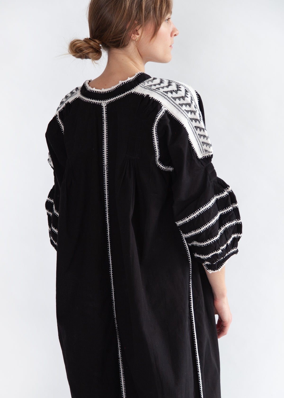 Sirena Dress Long Sleeves Natural on Black