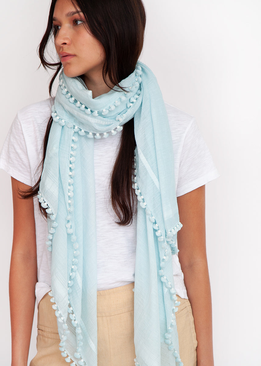 Dupatta Plain Shawl, Aquamarina