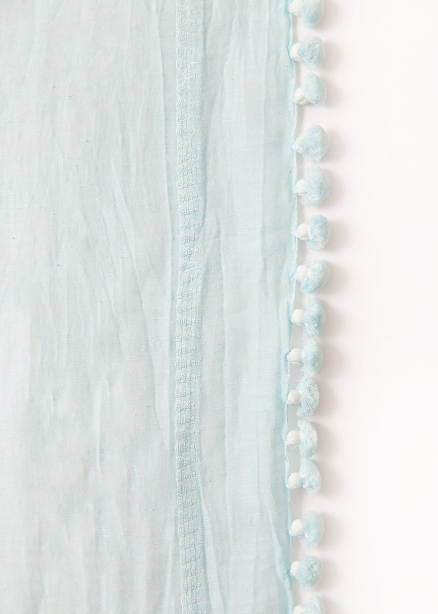 Dupatta Plain Shawl, Aquamarina