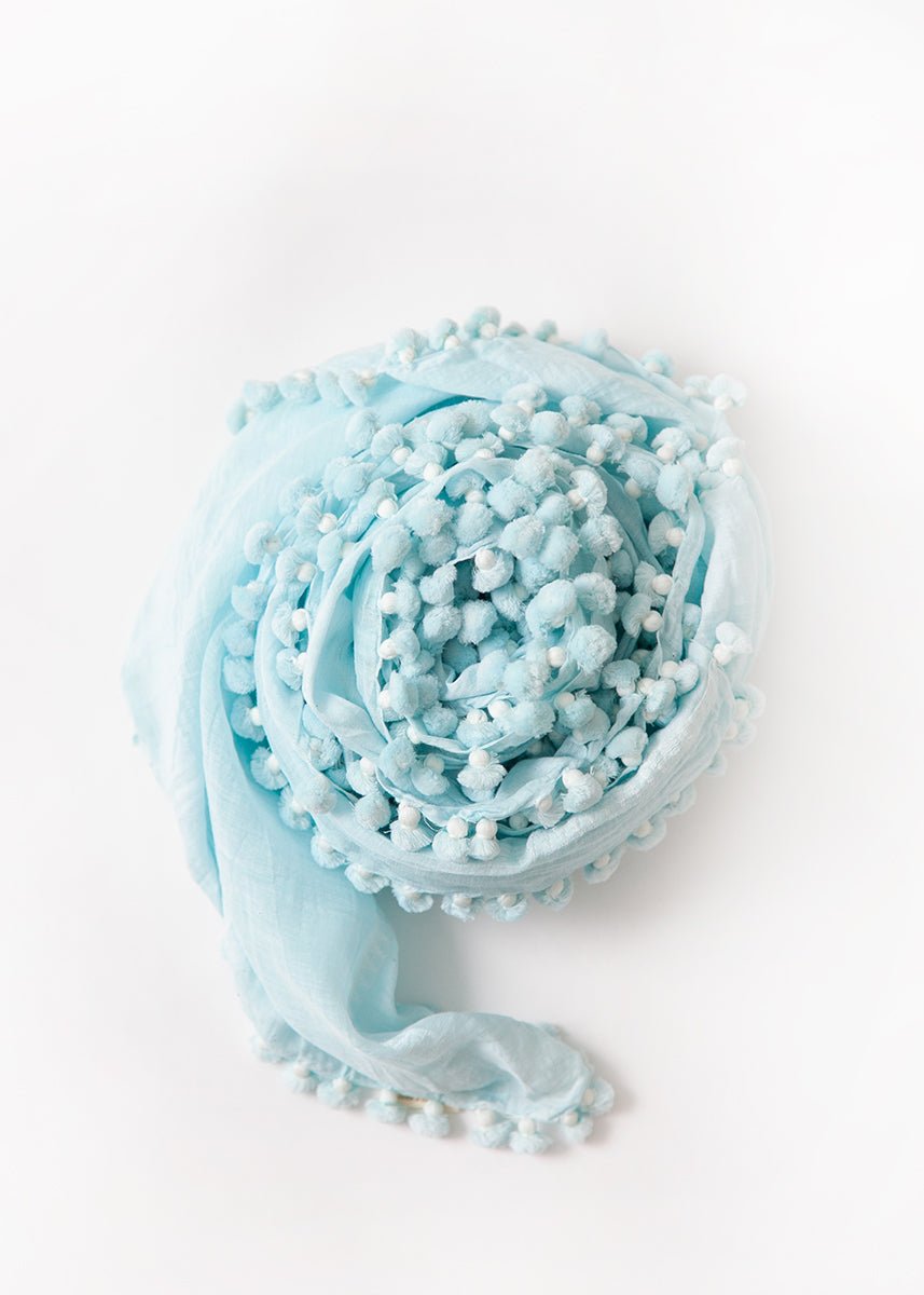 Dupatta Plain Shawl, Aquamarina