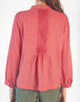 Alma Tiny Checks Top - Red