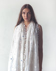 Dupatta Amrita Jamdani - White
