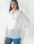 Dupatta Maira Woven Checks - White