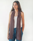 Dupatta Plain Scarf - Mahogany