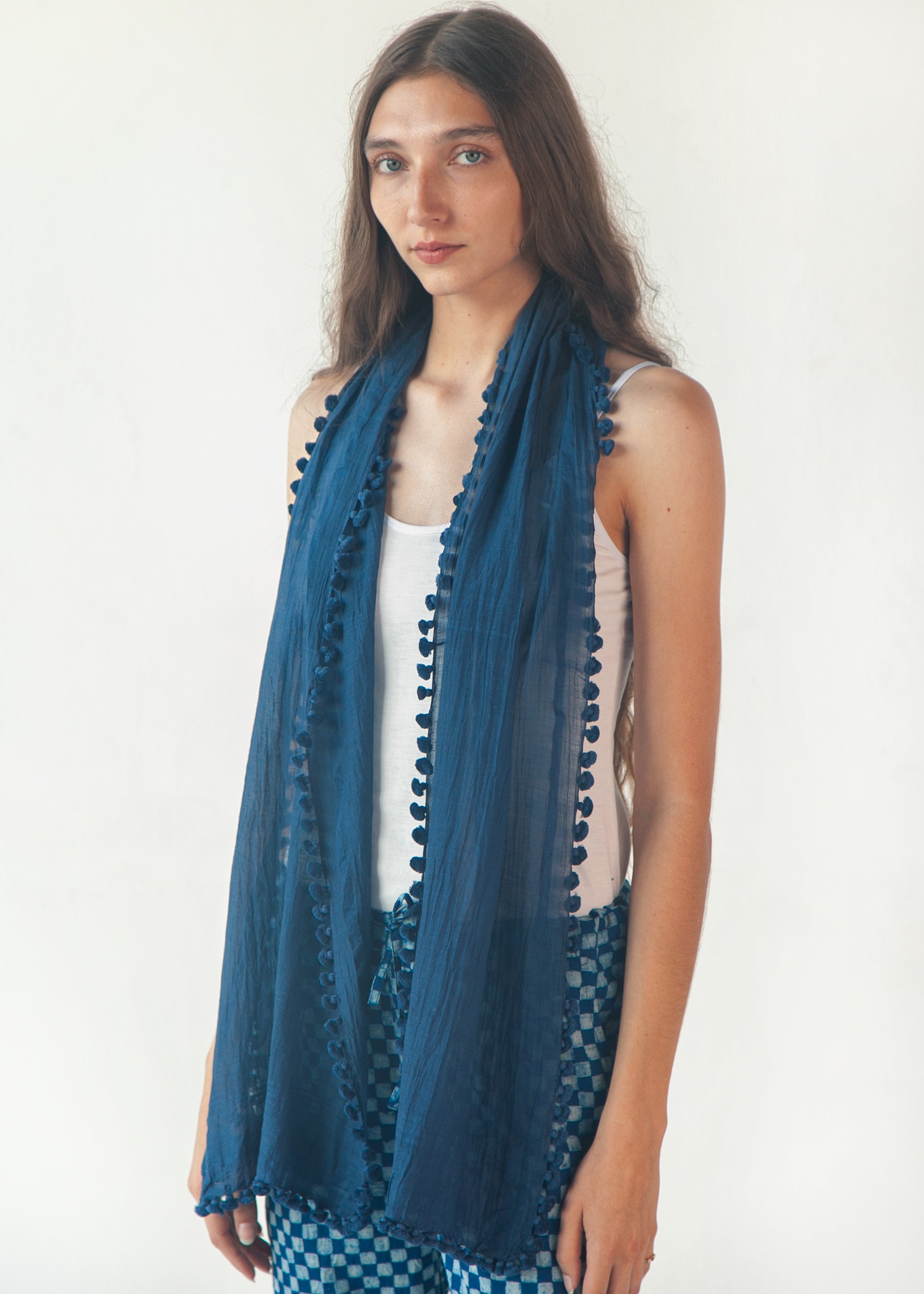Dupatta Plain Scarf - Midnight