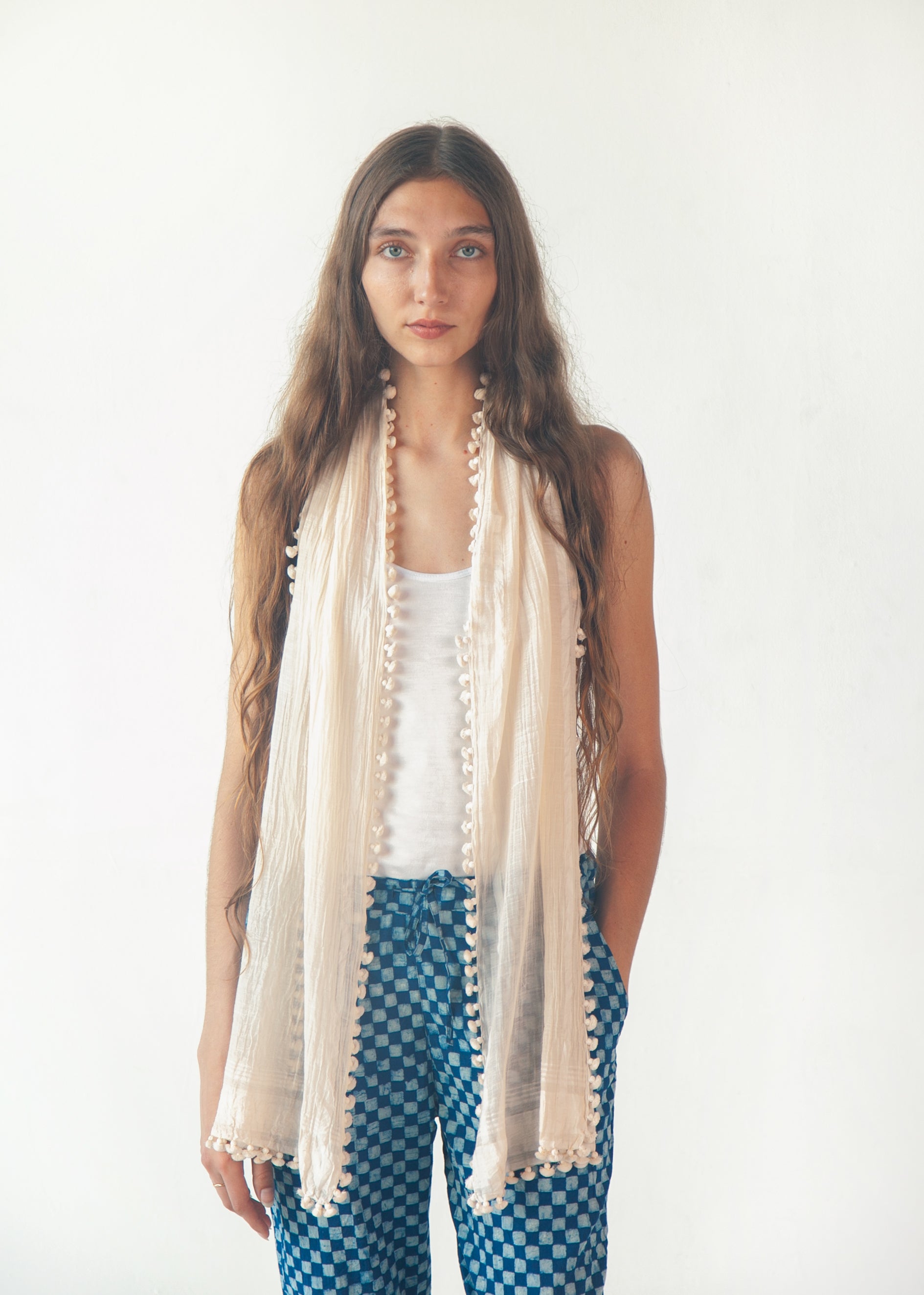 Dupatta Plain Scarf - Moon